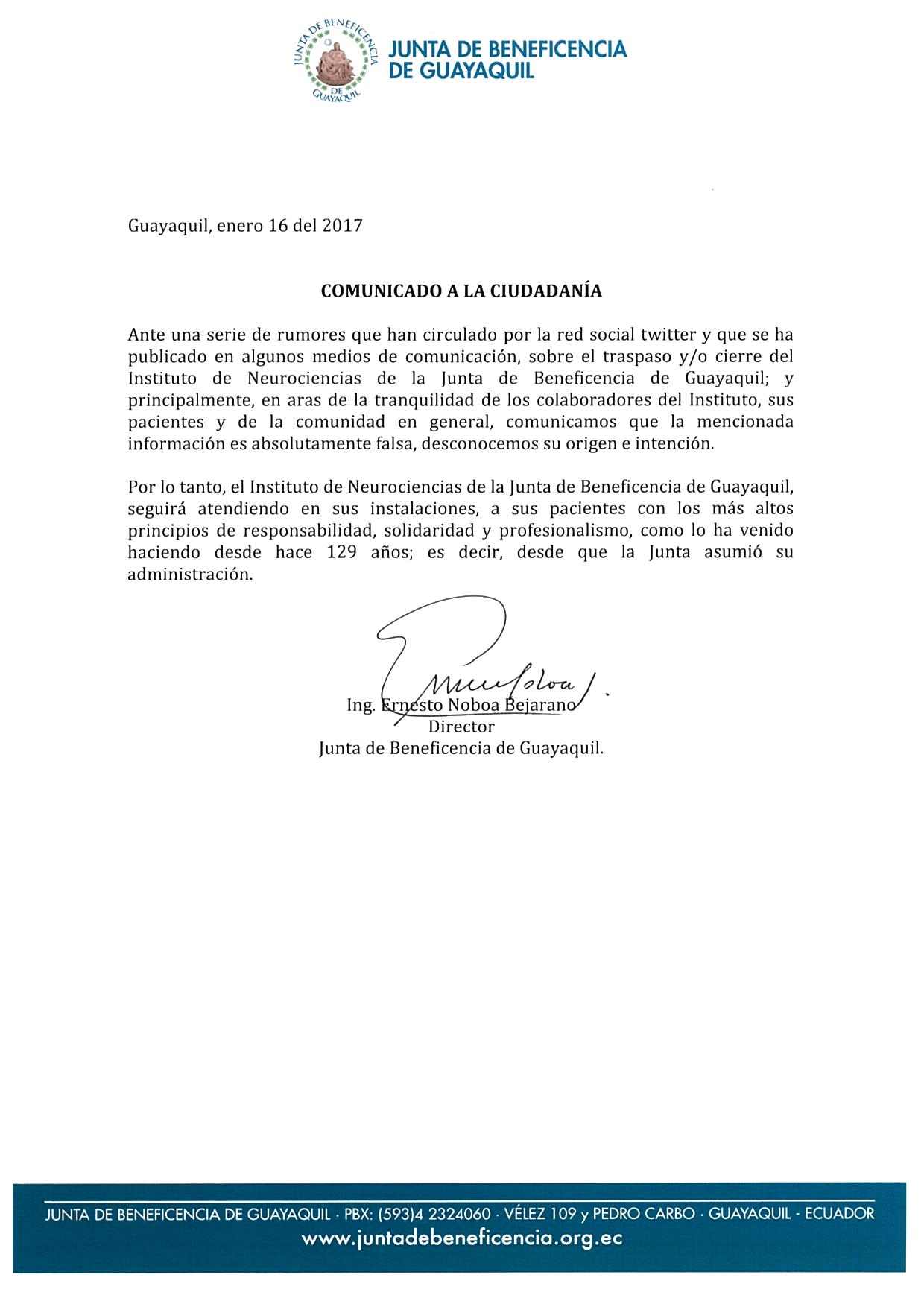 COMUNICADO A LA CIUDADANÍA INC 1